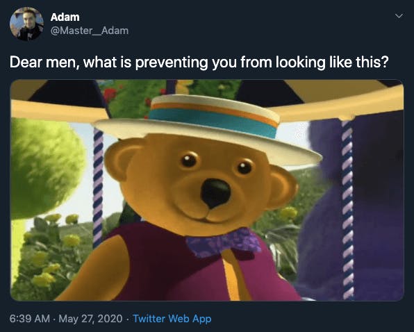 dear men tweet bear