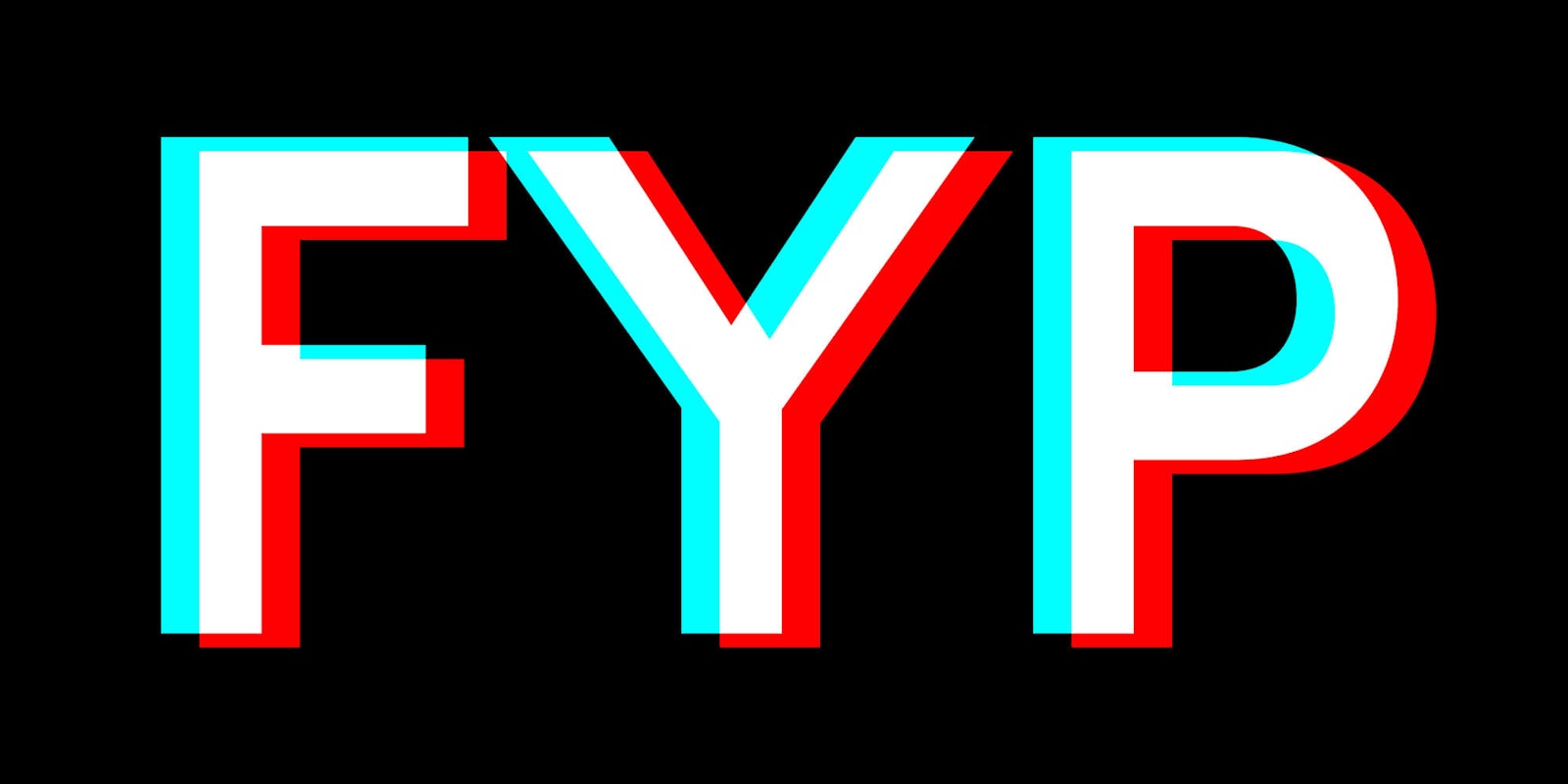 FYP as the Tik Tok logo