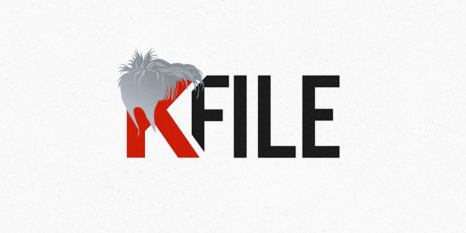 KFILE logo with short spiky wig