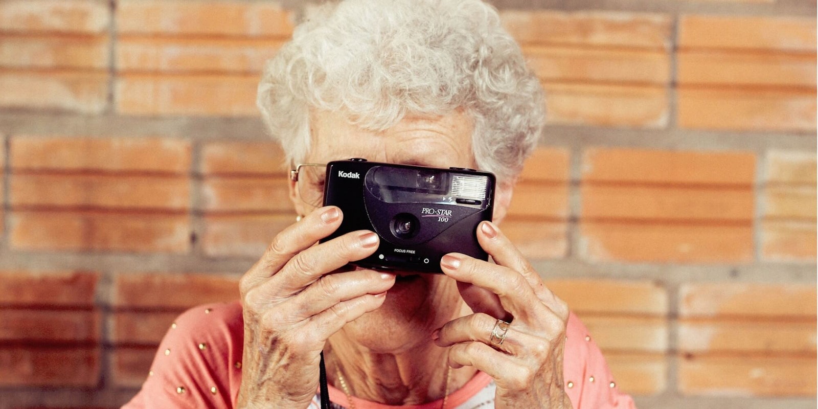 grandma taking a picture