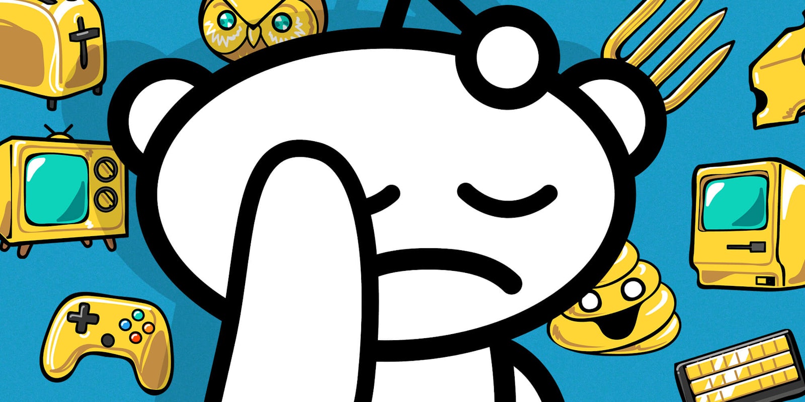 snoo putting hand over sad face in front of reddit award background