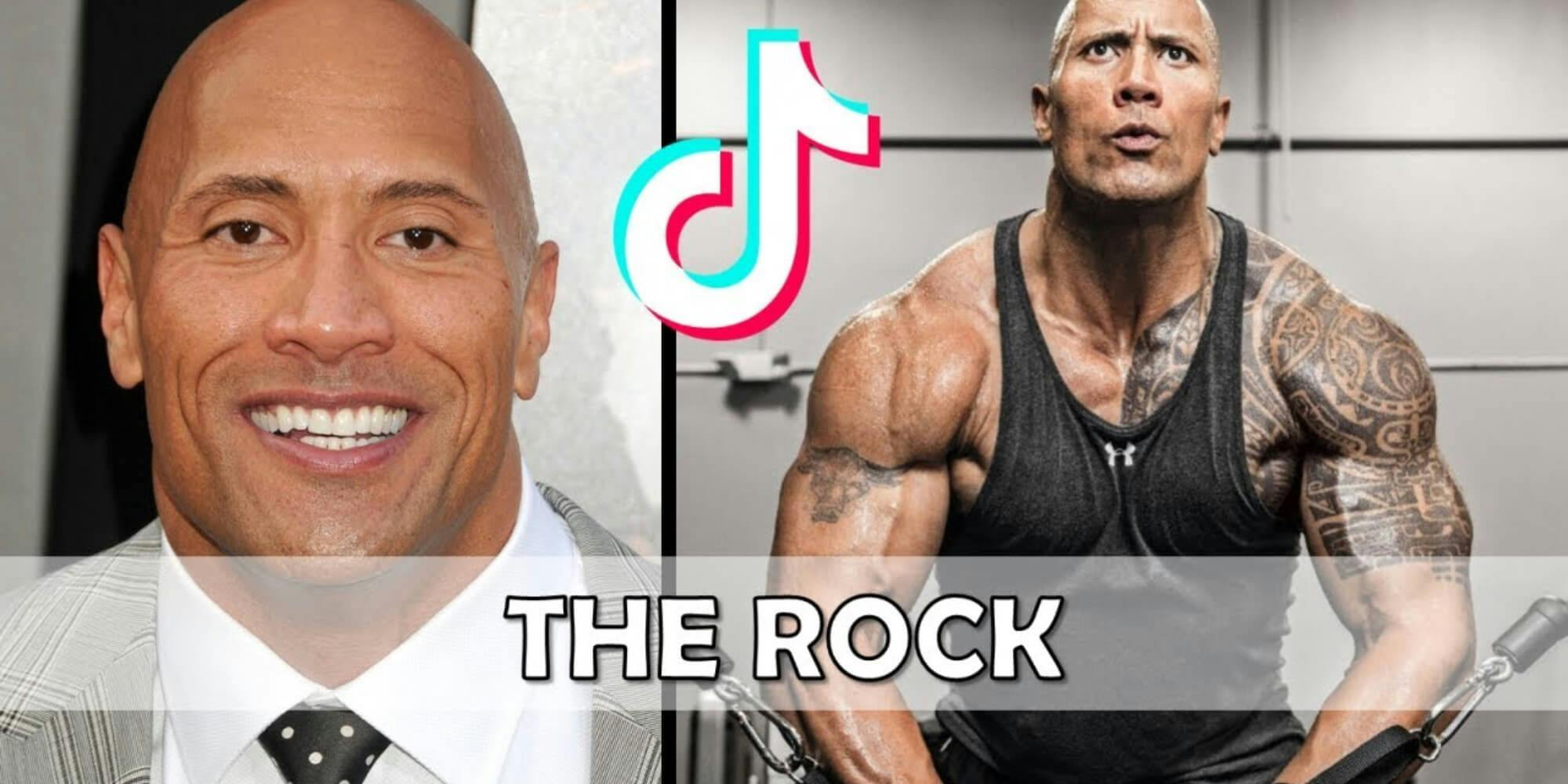 top tiktok stars dwayne the rock johnson