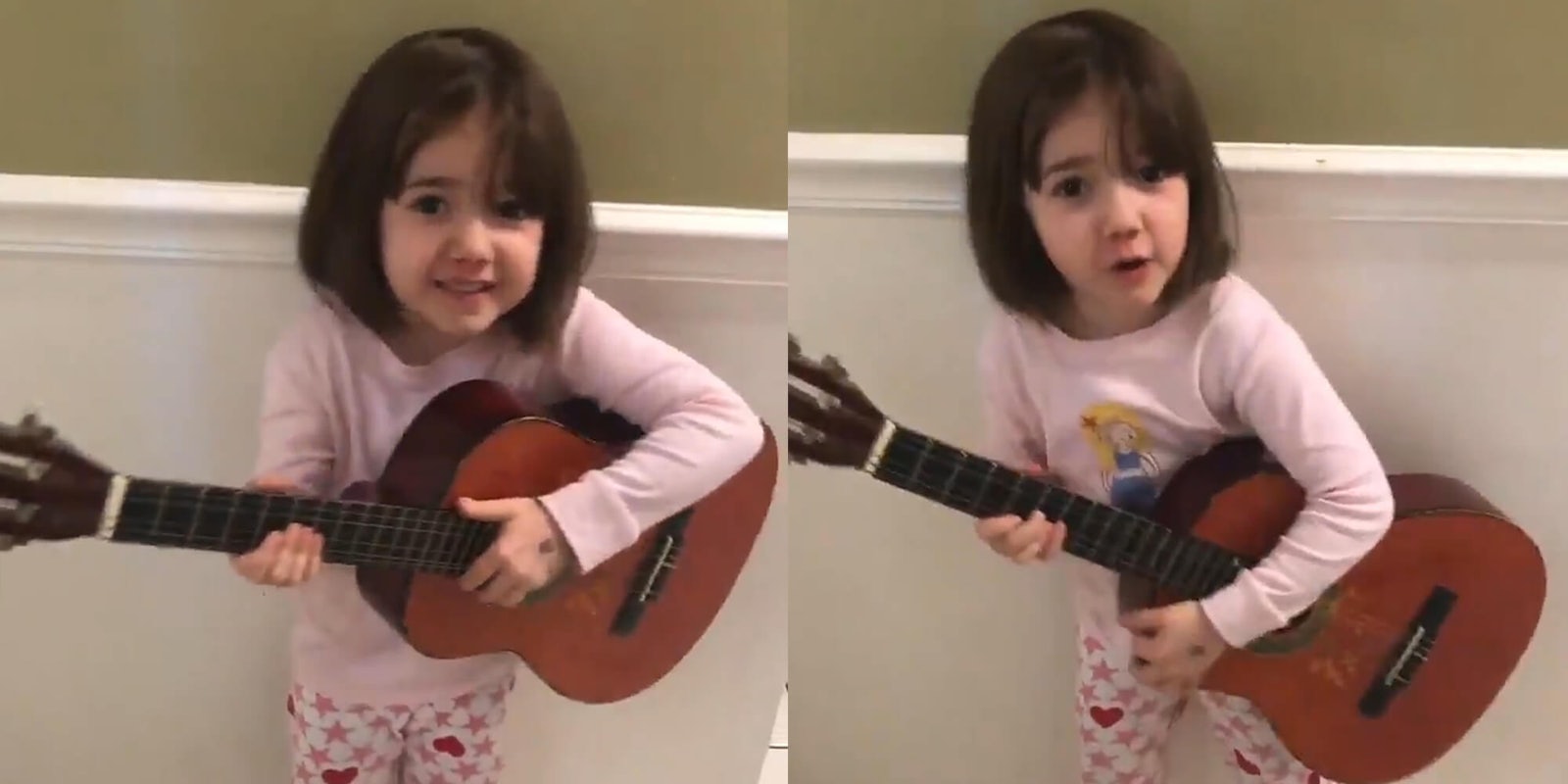Little girl singing a song called, 'I Wonder What’s Inside your Butthole'