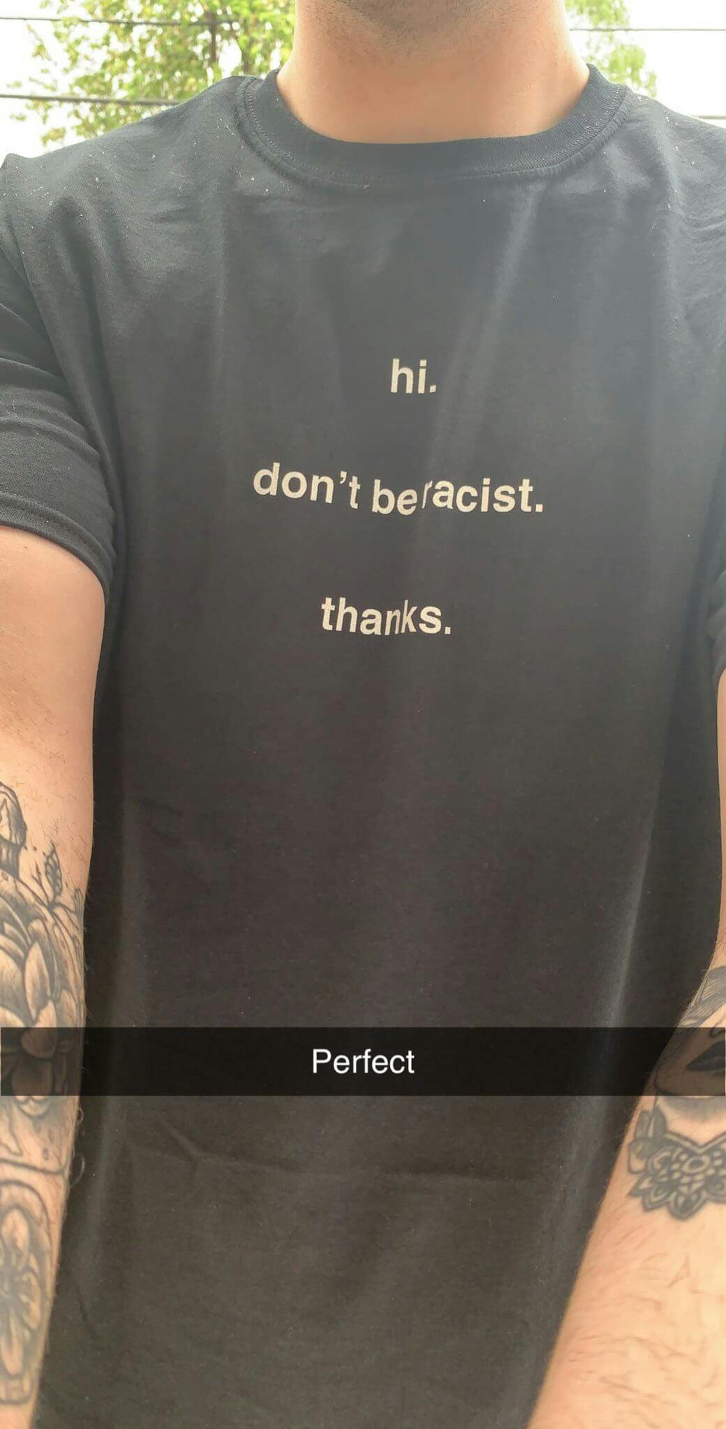 don't be racist shirt review