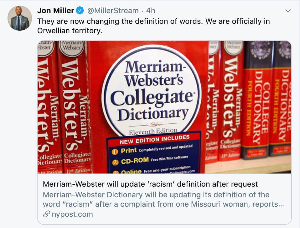 Merriam Webster - racism