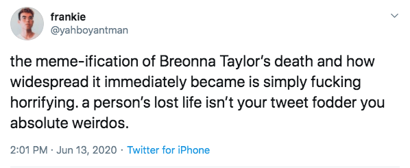 Breonna Taylor's death memes