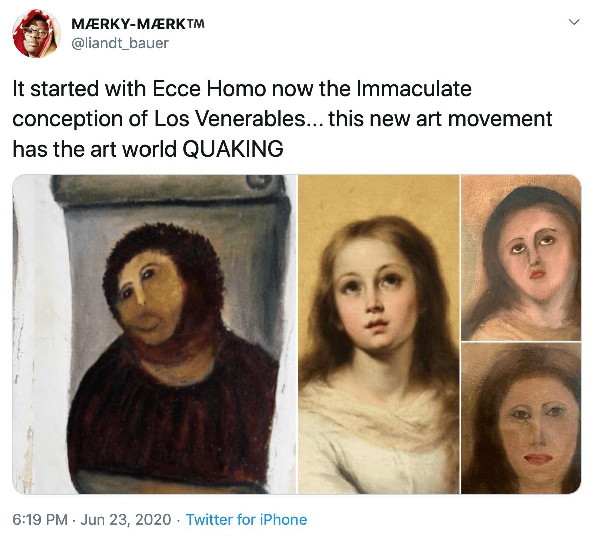 It started with Ecce Homo now the Immaculate conception of Los Venerables... this new art movement has the art world QUAKING