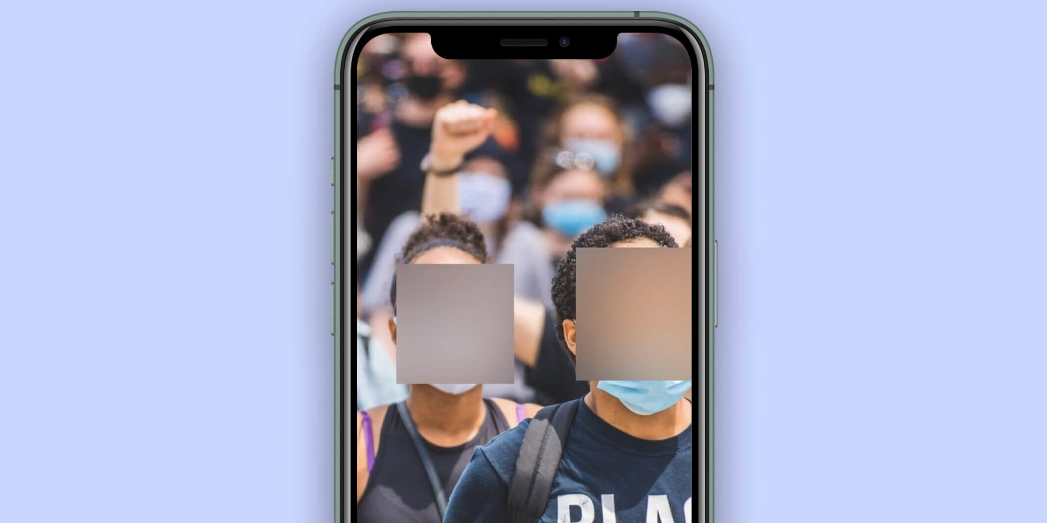 Signal app blur faces tool