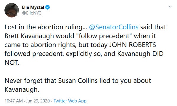 Susan Collins Supreme Court Abortion Brett Kavanaugh