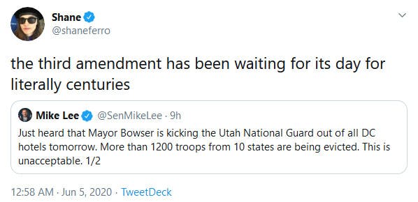 Third Amendment Trending Tweets