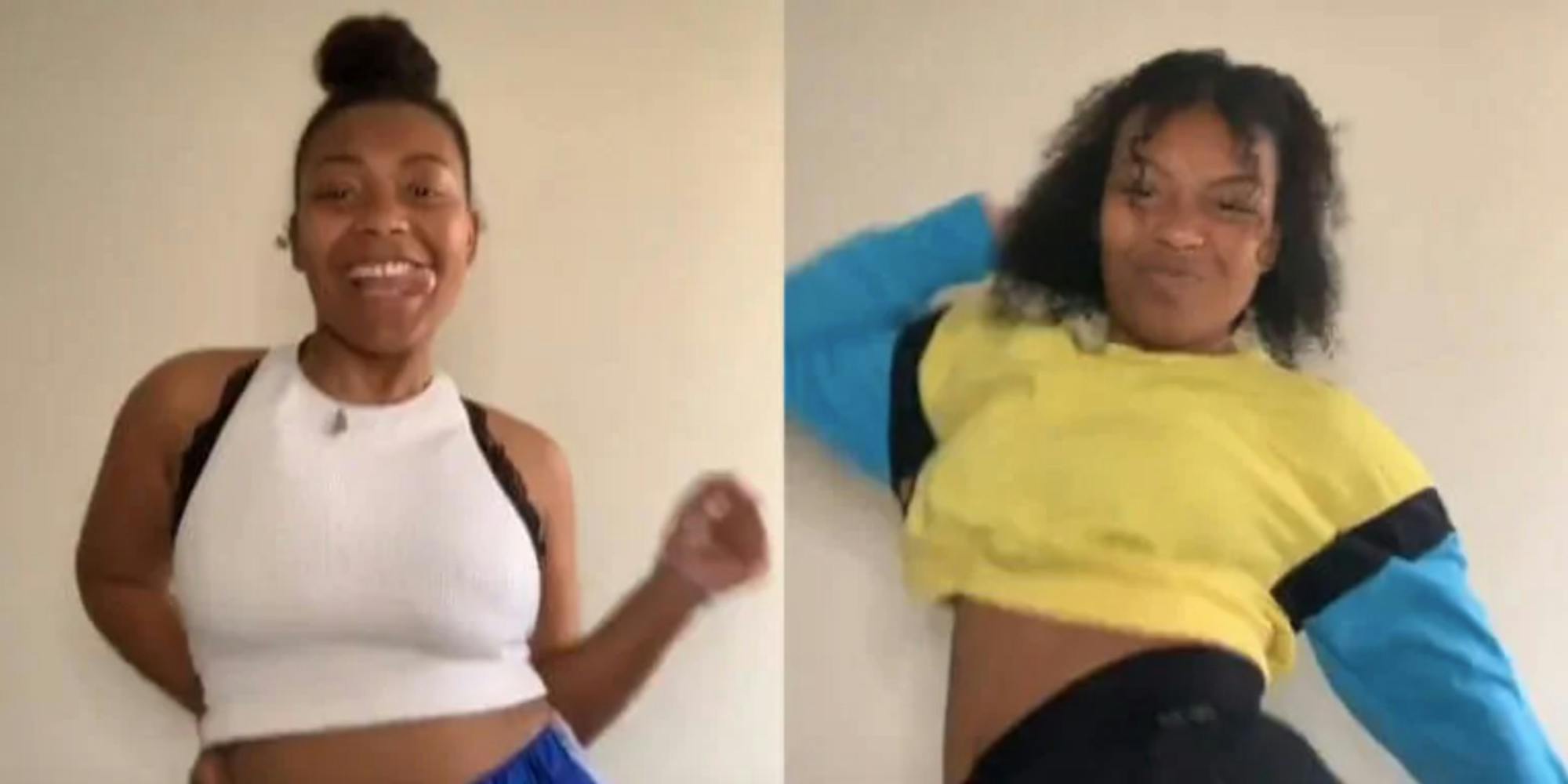 Two screenshots show a young Black woman, @keke.janajah, dancing to "Savage" in two different outfits.