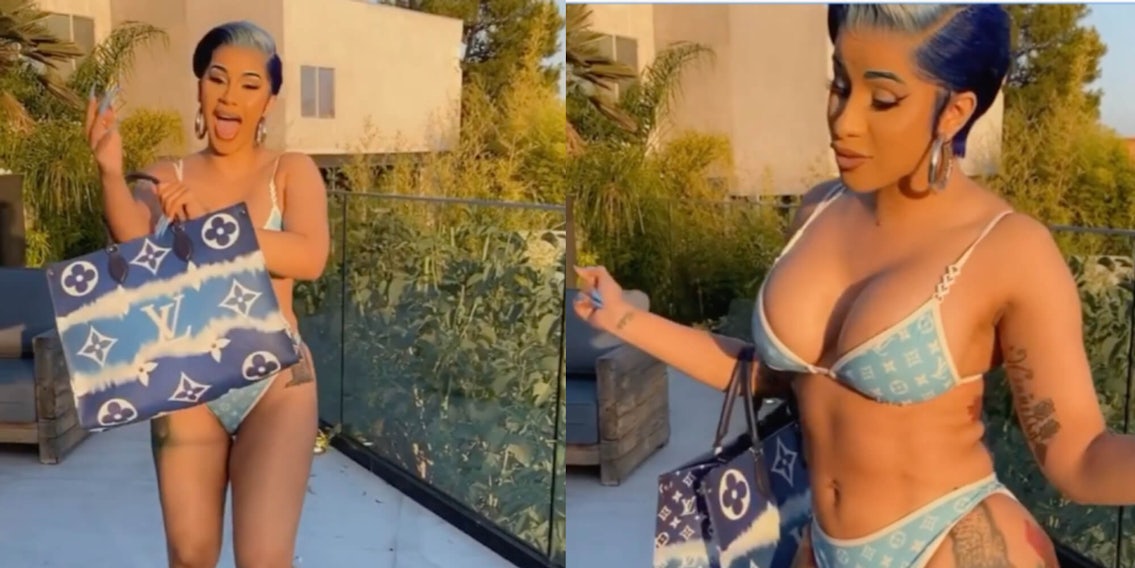 Cardi B Posts Video In Bikini To Prove She Isn T Editing Her Body In Photos