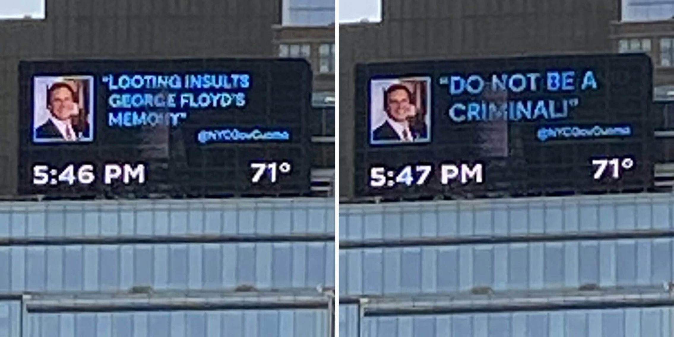 fake cuomo tweets on billboard