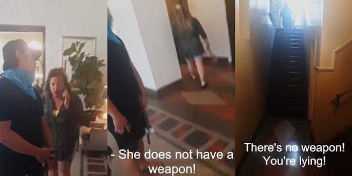 white woman calling police on unarmed Black woman in hollywood karen video