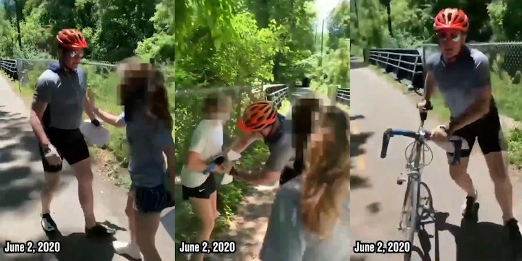 maryland cyclist attacks girl george floyd protest