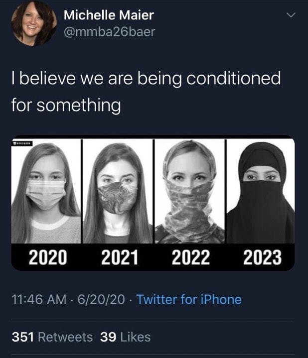 These Racist Memes Say Coronavirus Masks Will Lead to Burqas