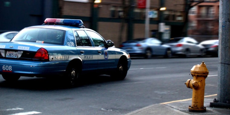 A Seattle Police Department vehicle