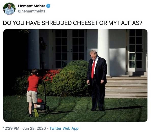 shredded cheese meme trump