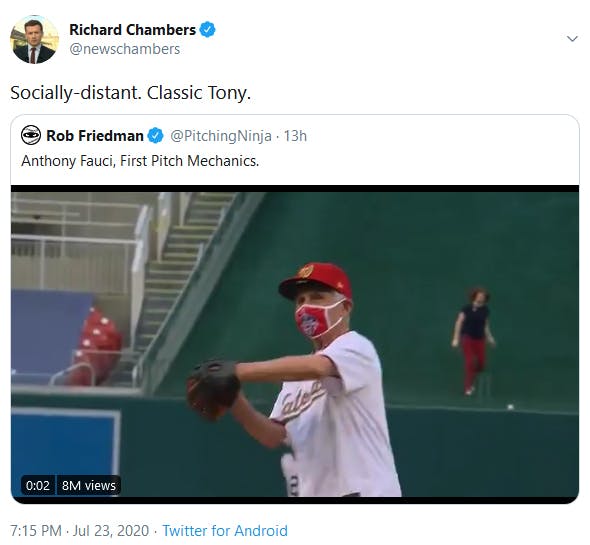 Anthony Fauci First Pitch Memes
