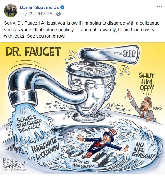 Dan Scavino Anthony Fauci Cartoon