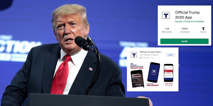 Donald Trump App TikTok Bad Reviews