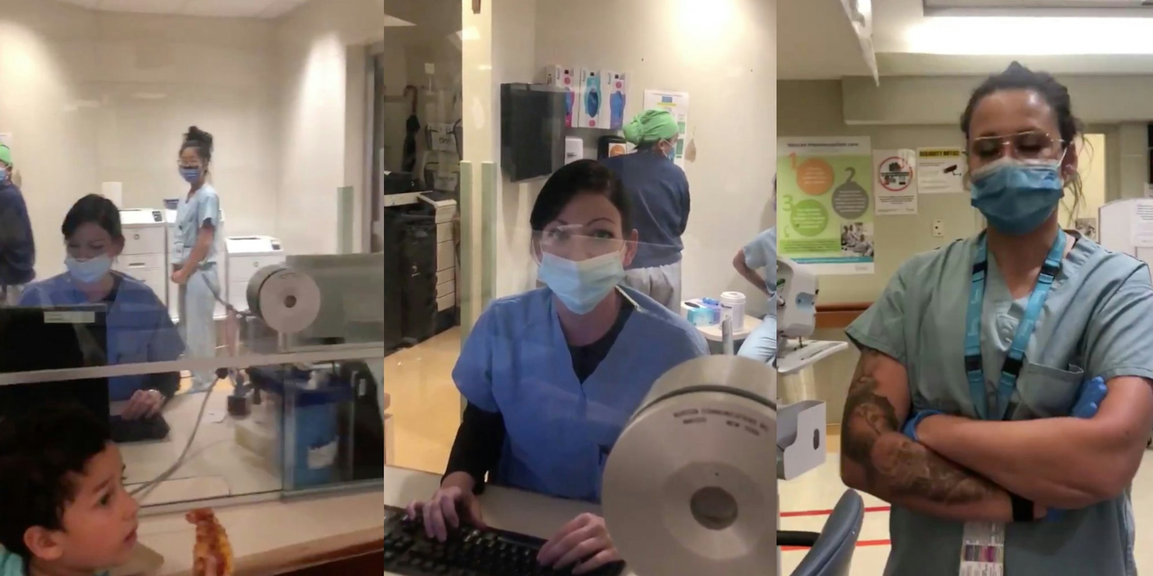 video of woman refusing to wear a mask in the hospital