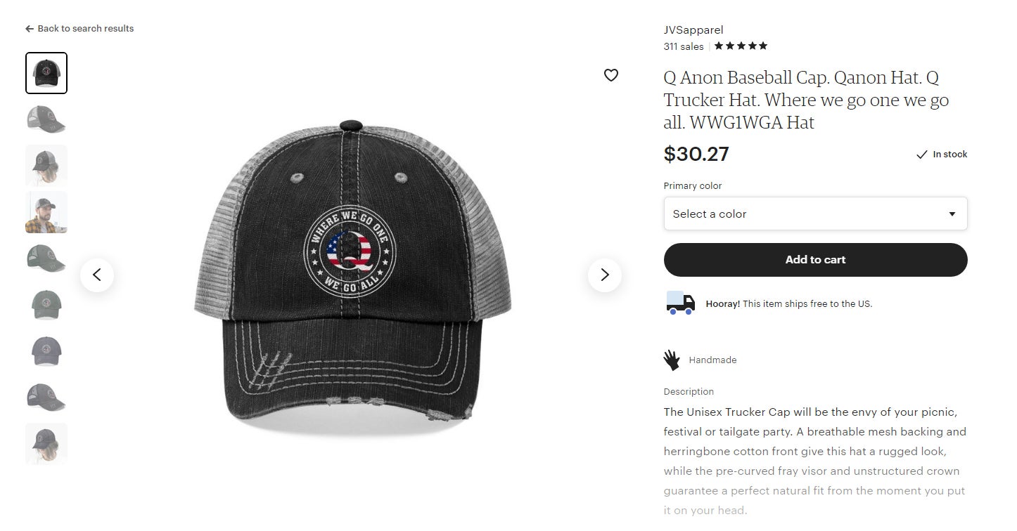 QAnon Etsy Hat