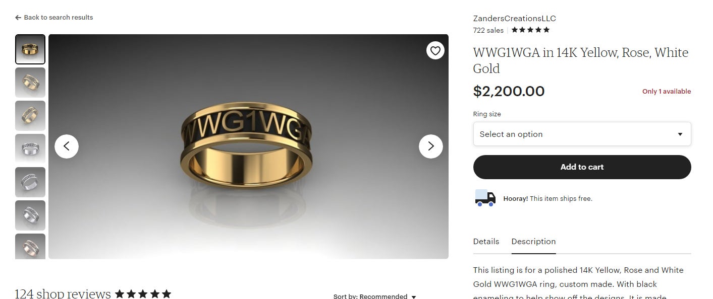 QAnon Etsy Ring