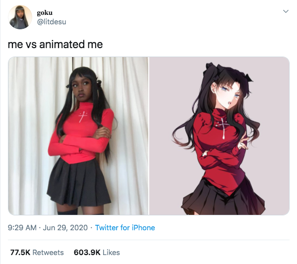 black anime characters cosplay