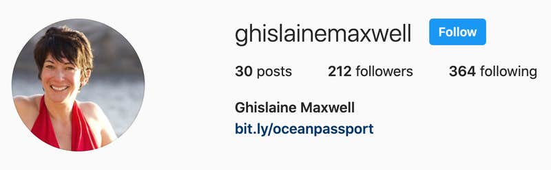 Here Is Ghislaine Maxwell S Twitter Account Here Is Ghislaine Maxwell S Twitter Account