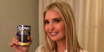 Ivanka Trump with Goya beans