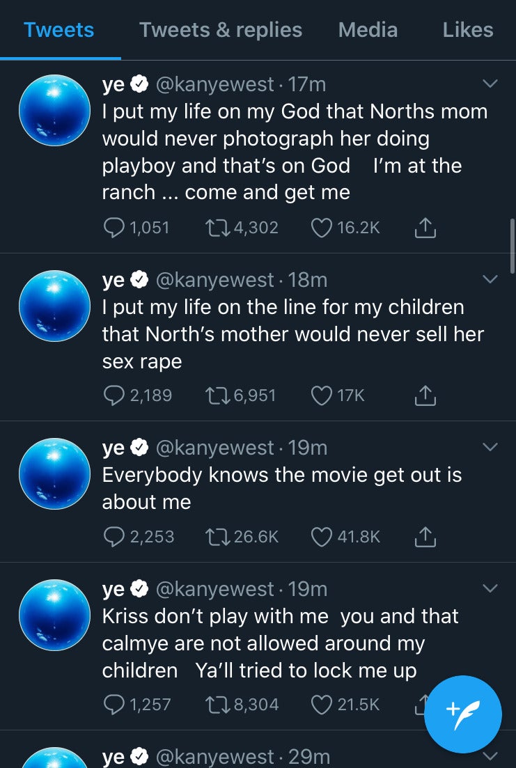 Kanye tweets