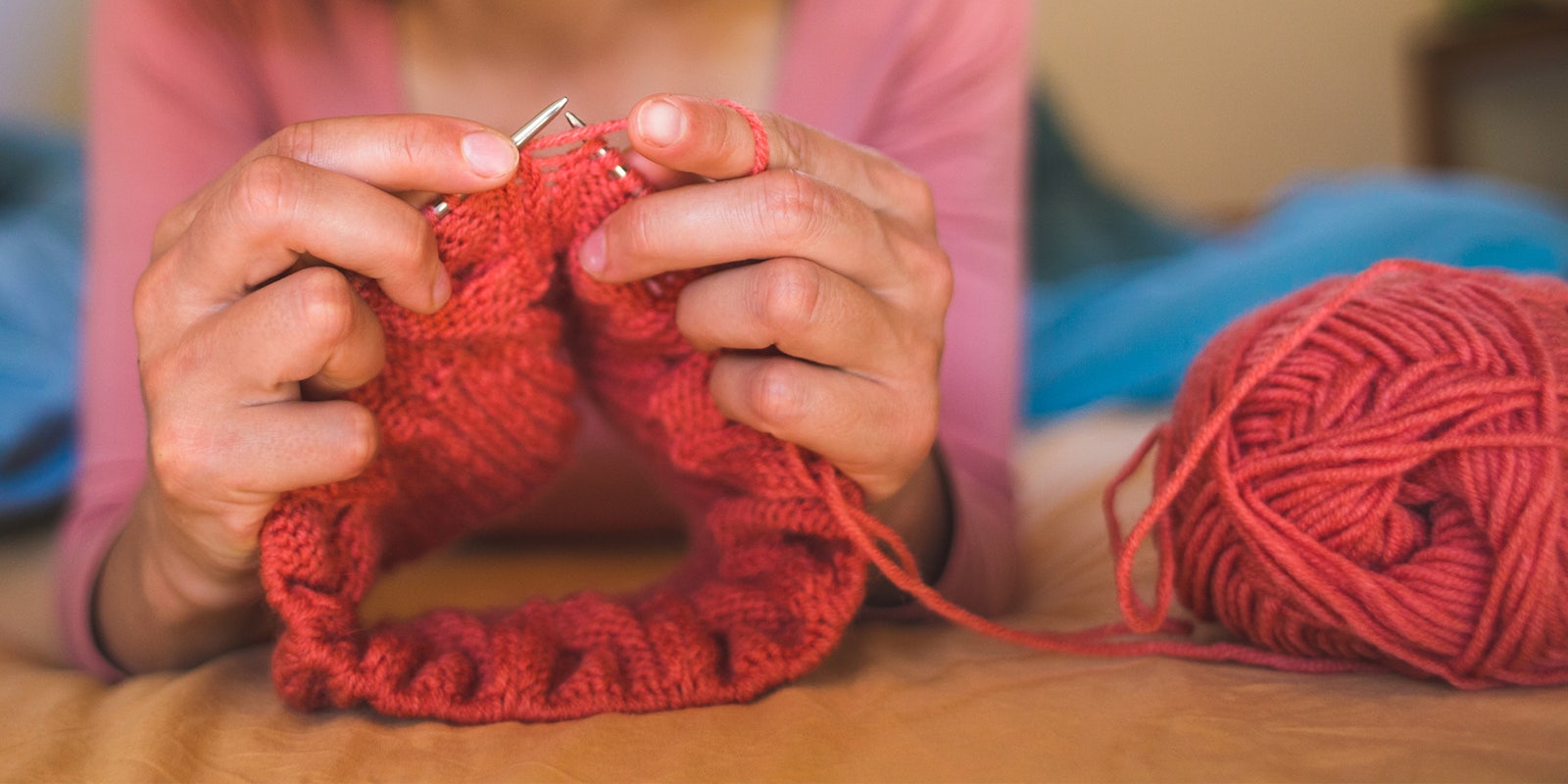 woman knitting