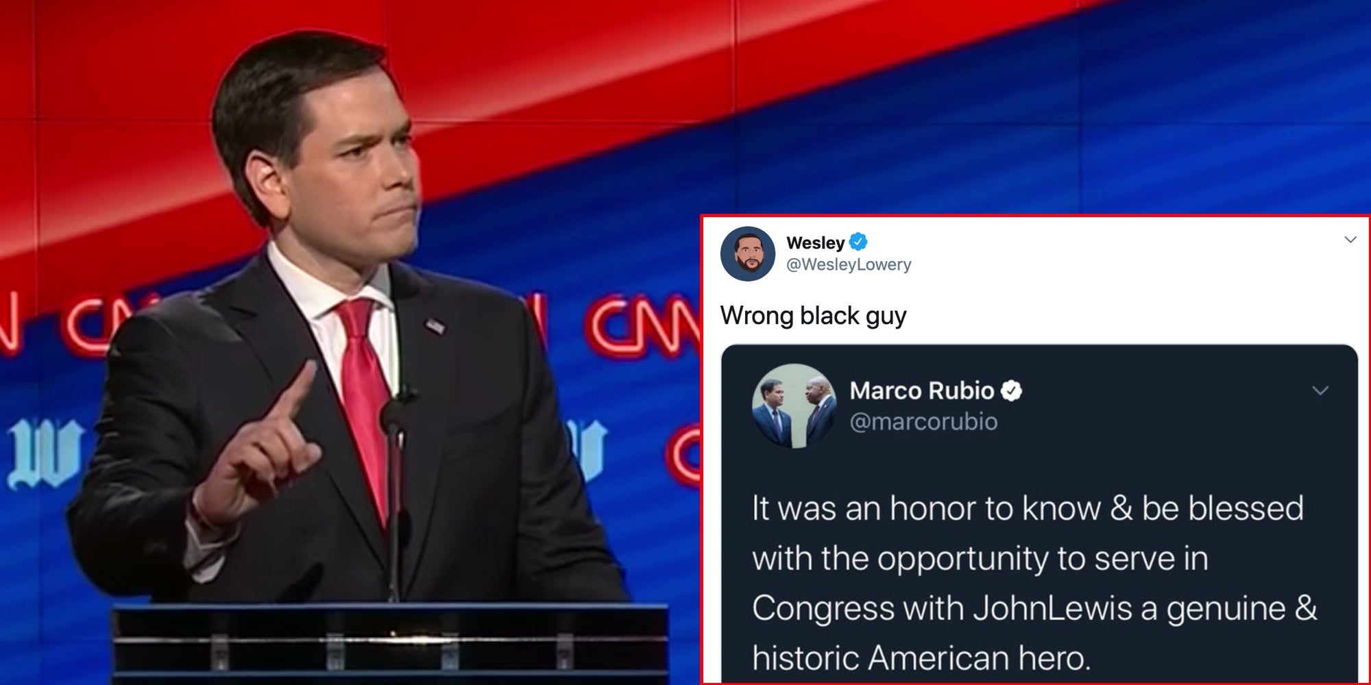 Senator Marco Rubio Posts John Lewis Tribute But Uses Photo Of Elijah Cummings Elijah Cummings John Lewis Marco Rubio Just Jared
