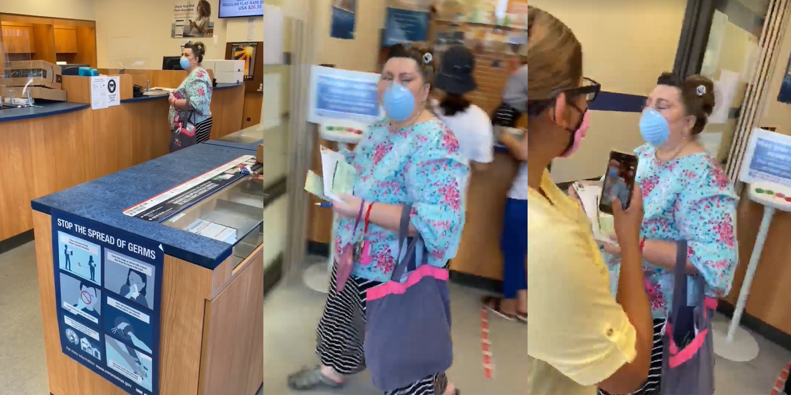 woman using racial slurs in los altos post office