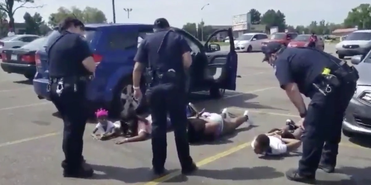 Aurora Police arresting children face down on the ground