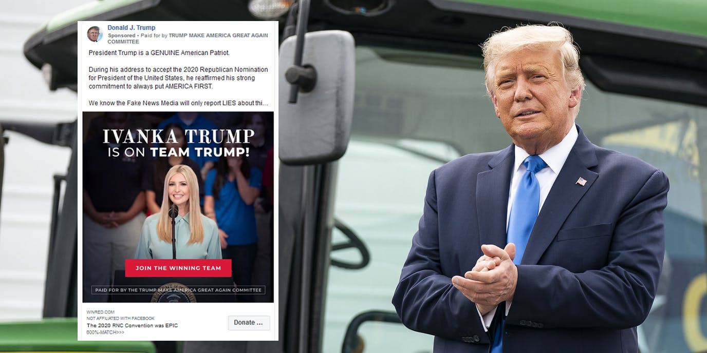 Donald Trump Ivanka Trump Facebook Ads