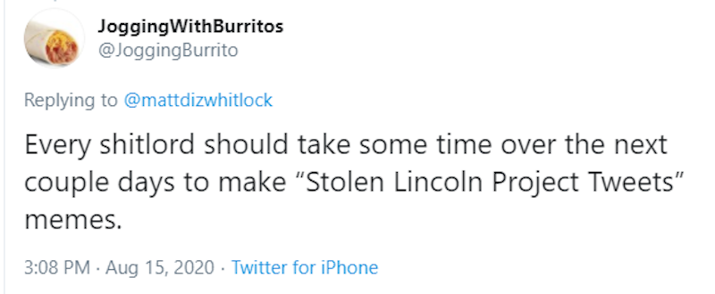 The Lincoln Project Blasted for History of Stealing Tweets