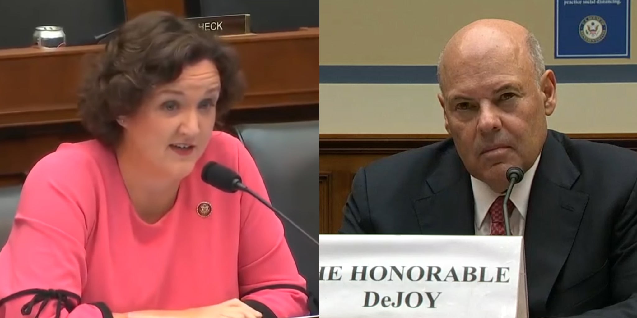 Katie Porter Grills Louis DeJoy Over Cost To Send A Postcard