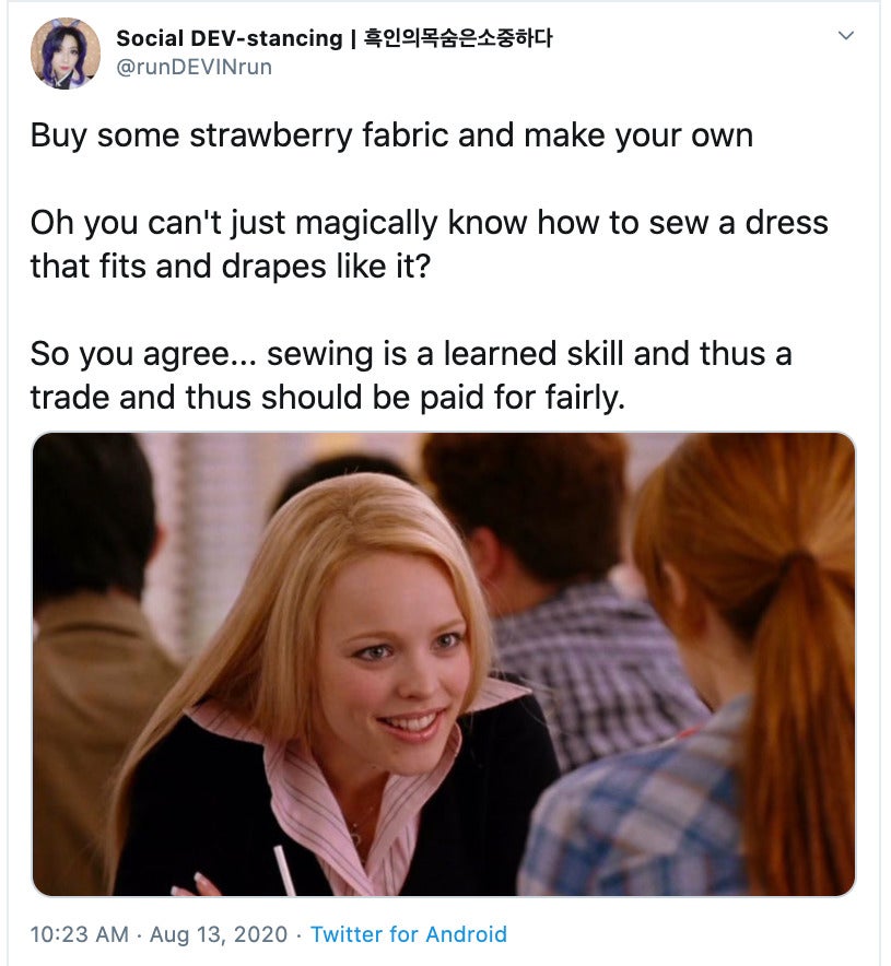 strawberry dress memes