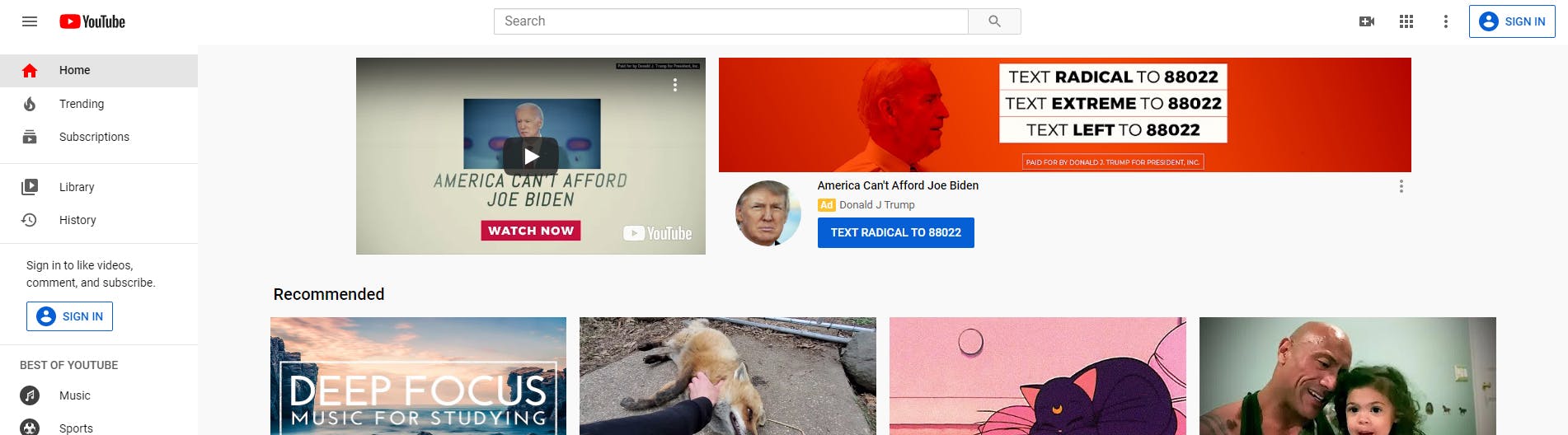 Trump YouTube Banner