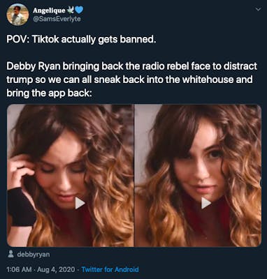 Debby Ryan Recreates Iconic Shy Smile Meme on TikTok