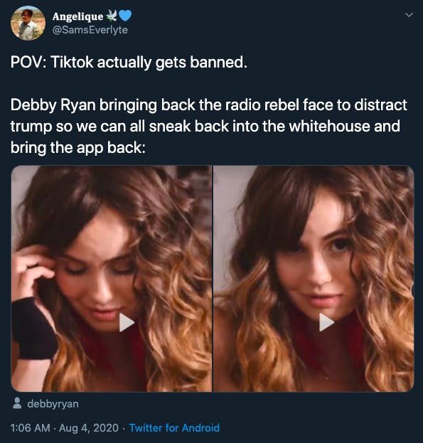 Debby Ryan meme TikTok reaction