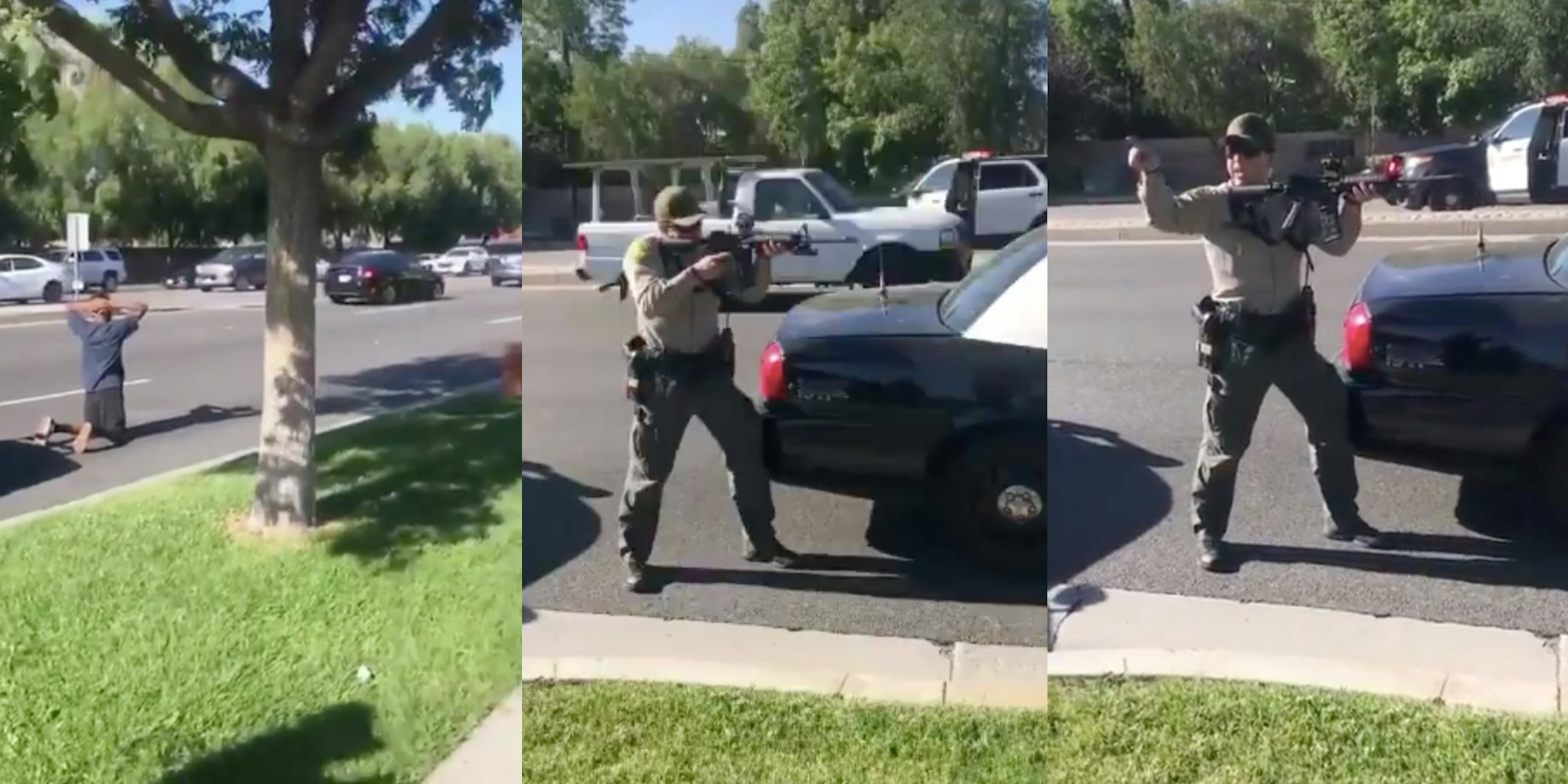 Los Angeles County deputies pointing gun at innocent Black teen