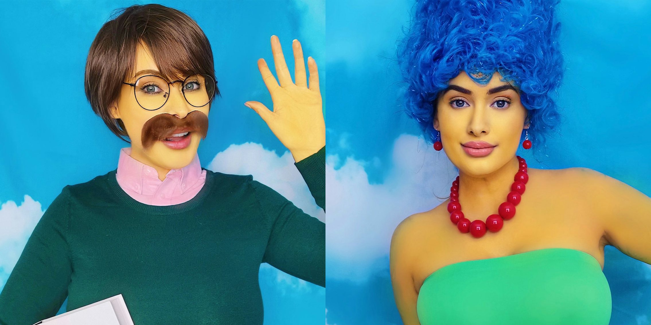 Laura Lux as Ned Flanders and Marge Simpson