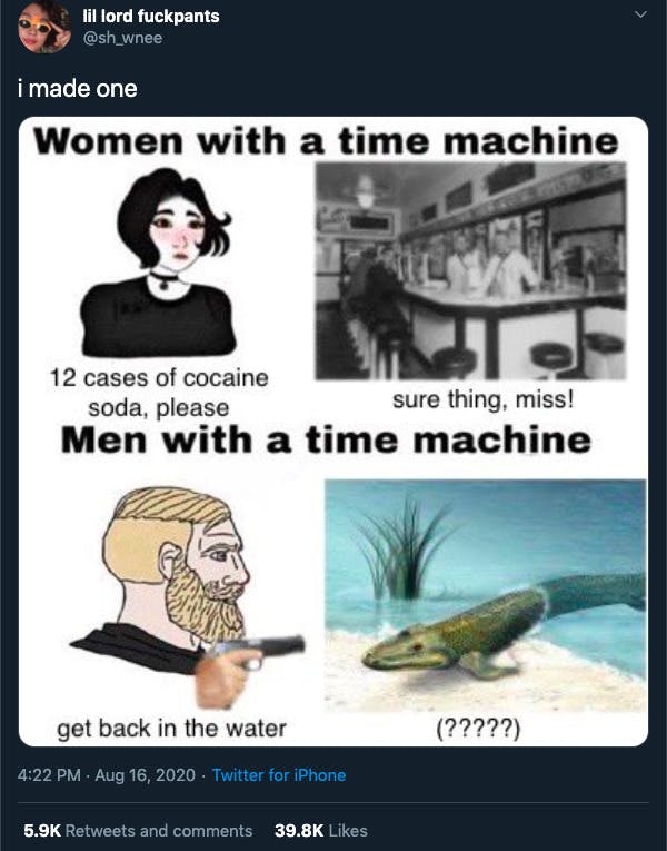 Time machine meme cocaine soda