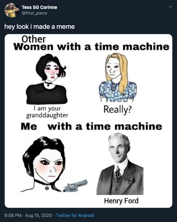 time machine meme Ford