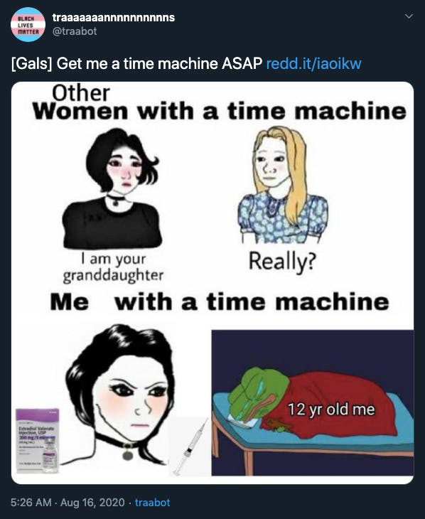 time machine meme Injection