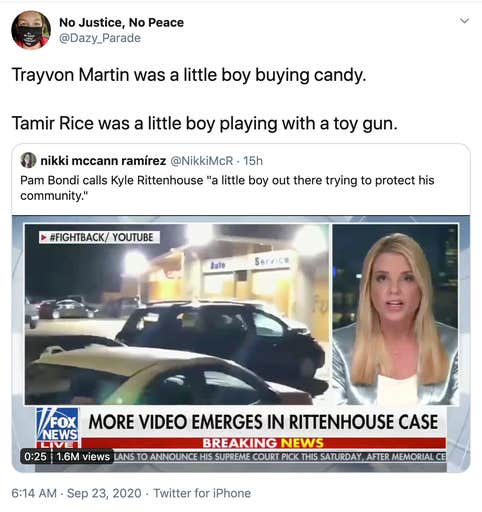 Trayvon Martin was a little boy buying candy. Tamir Rice was a little boy playing with a toy gun.