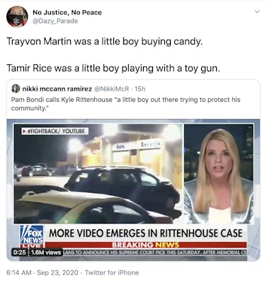 Trayvon Martin was a little boy buying candy.  Tamir Rice was a little boy playing with a toy gun.